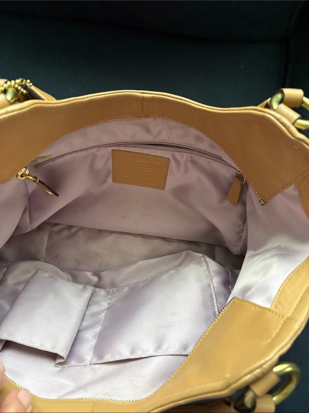 Coach Caramel Leather Shoulder Tote